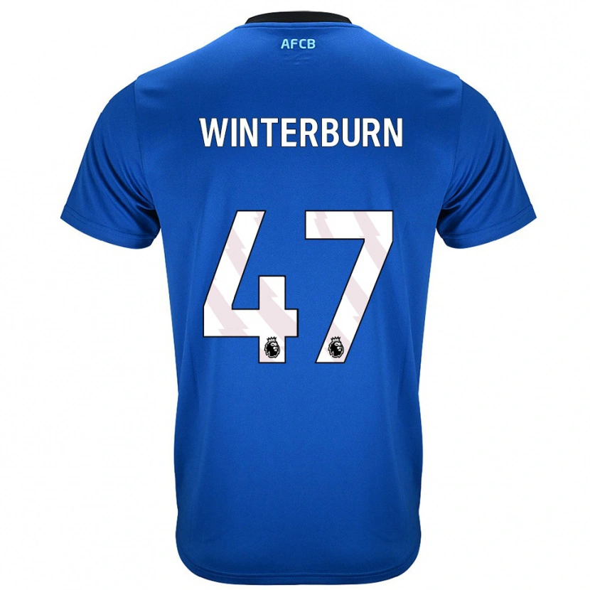 Danxen Niño Camiseta Ben Winterburn #47 Azul Negro 2ª Equipación 2025/26 La Camisa México
