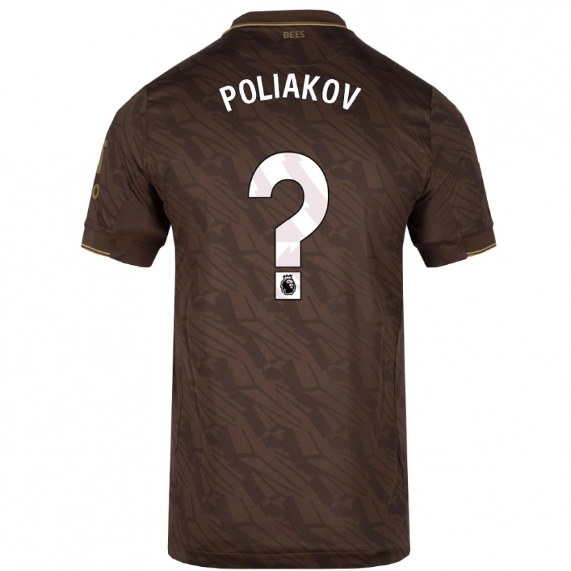 Danxen Niño Camiseta Adam Poliakov #0 Marrón Oro 2ª Equipación 2025/26 La Camisa México
