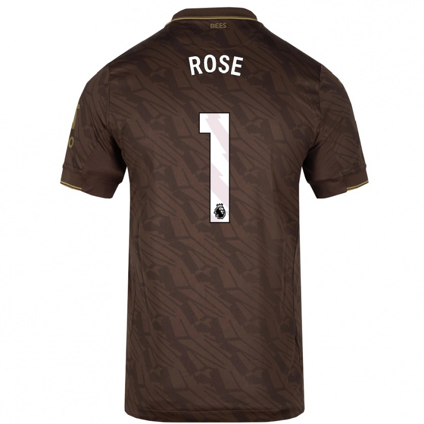 Danxen Niño Camiseta Reggie Rose #1 Marrón Oro 2ª Equipación 2025/26 La Camisa México