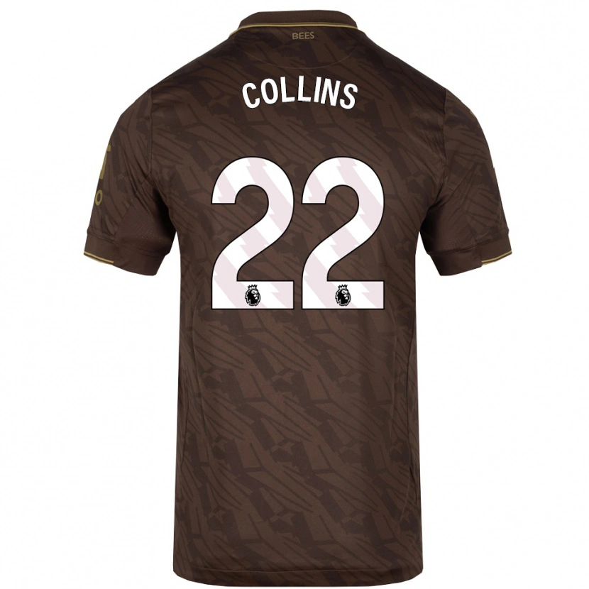 Danxen Niño Camiseta Nathan Collins #22 Marrón Oro 2ª Equipación 2025/26 La Camisa México