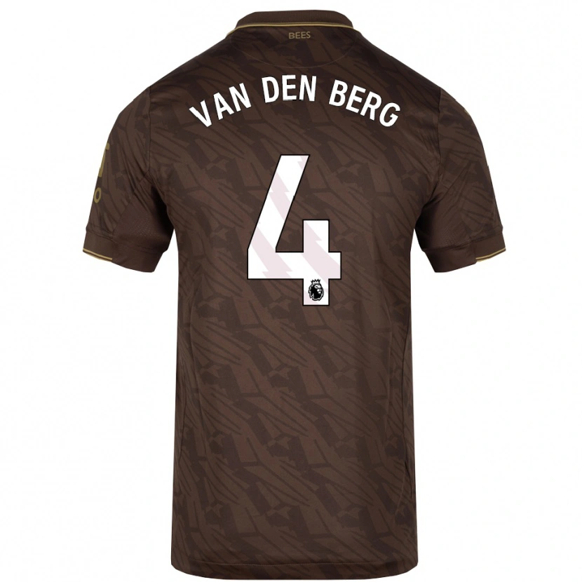 Danxen Niño Camiseta Sepp Van Den Berg #4 Marrón Oro 2ª Equipación 2025/26 La Camisa México