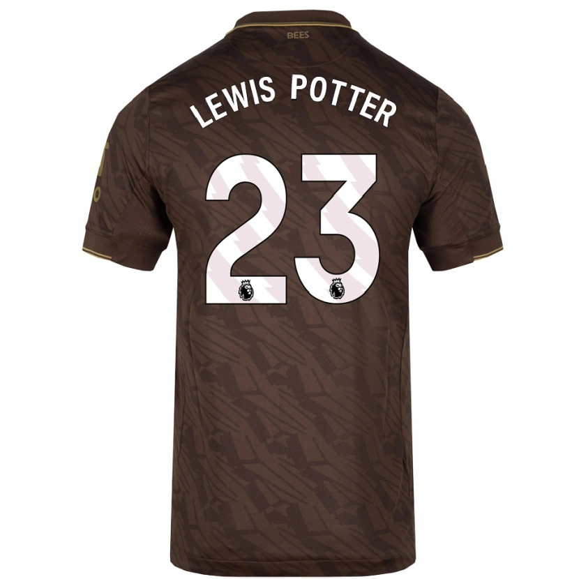 Danxen Niño Camiseta Keane Lewis-Potter #23 Marrón Oro 2ª Equipación 2025/26 La Camisa México