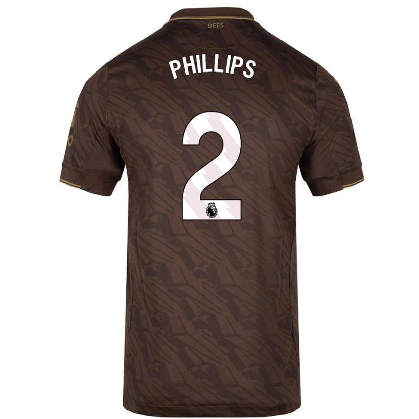 Danxen Niño Camiseta Maddie Phillips #2 Marrón Oro 2ª Equipación 2025/26 La Camisa México
