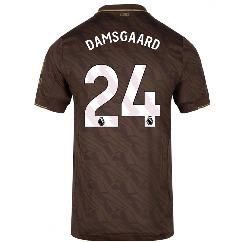Danxen Niño Camiseta Mikkel Damsgaard #24 Marrón Oro 2ª Equipación 2025/26 La Camisa México