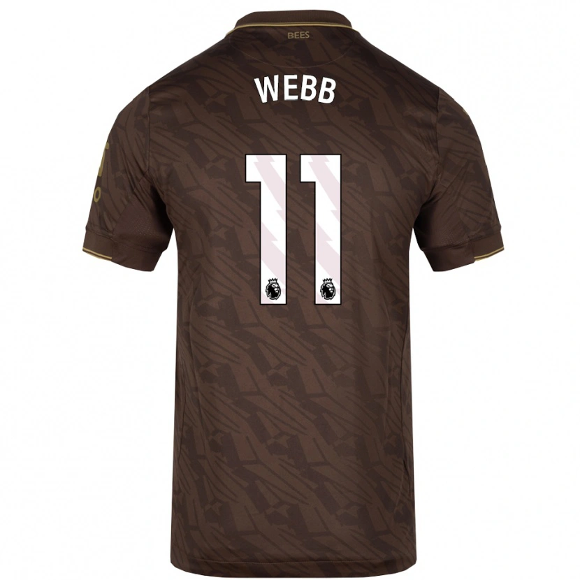 Danxen Niño Camiseta Chloe Webb #11 Marrón Oro 2ª Equipación 2025/26 La Camisa México