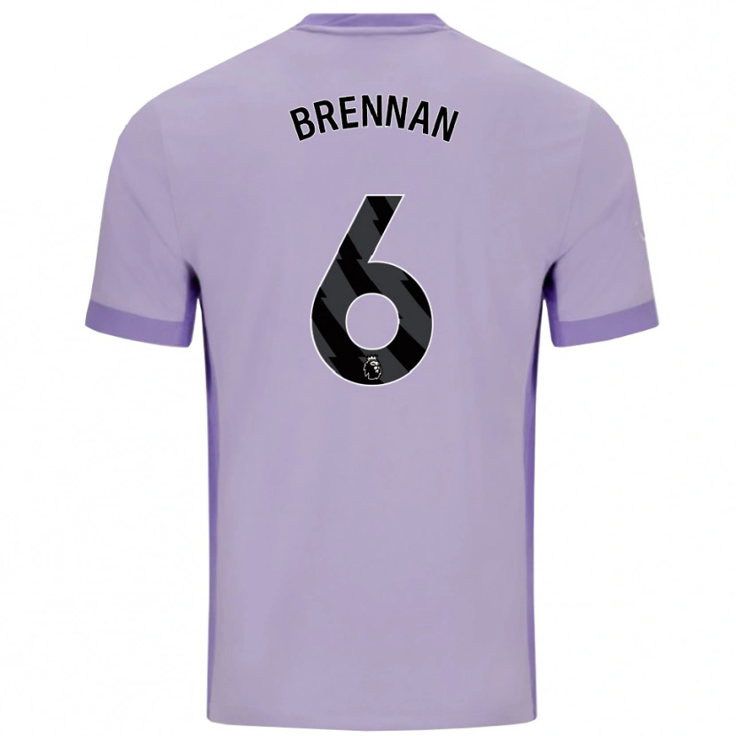 Danxen Niño Camiseta Zach Brennan #6 Morado Taro Blanco 2ª Equipación 2025/26 La Camisa México