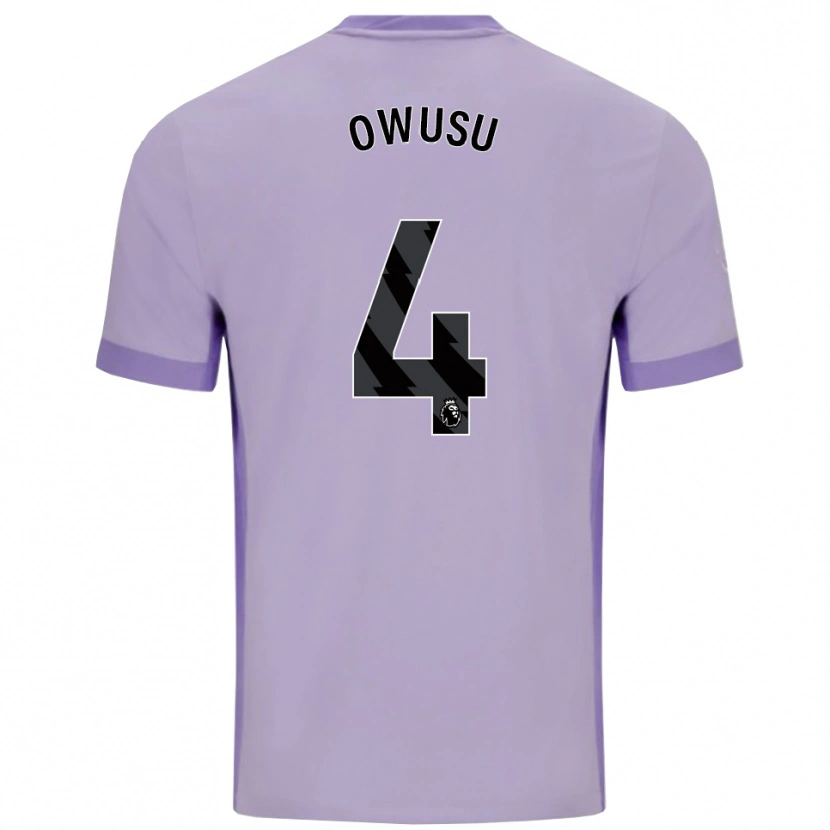 Danxen Niño Camiseta Yussif Owusu #4 Morado Taro Blanco 2ª Equipación 2025/26 La Camisa México