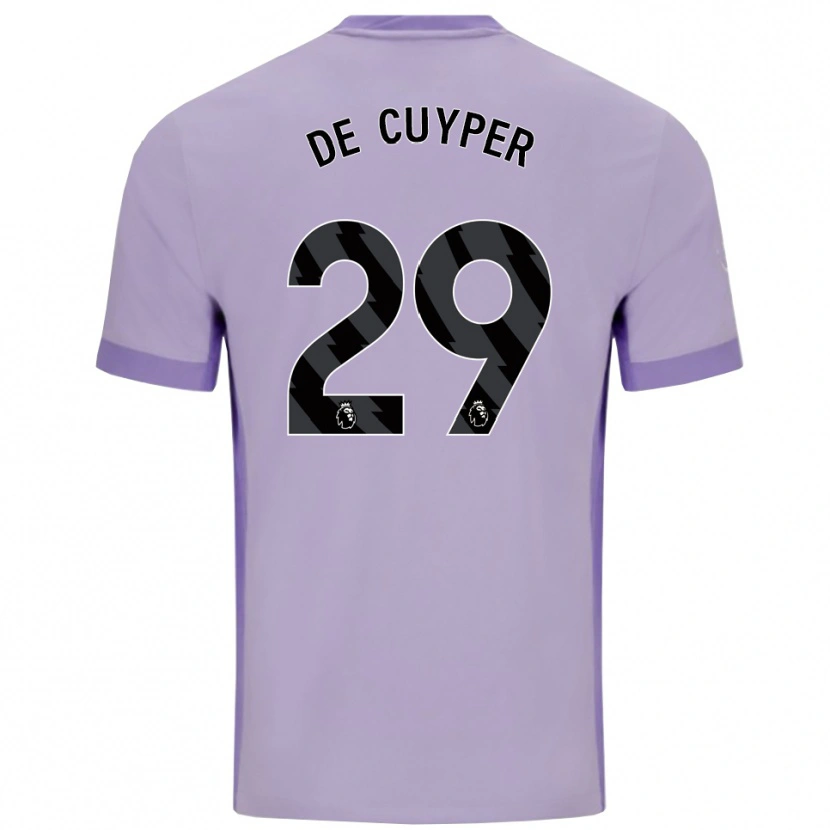 Danxen Niño Camiseta Maxim De Cuyper #29 Morado Taro Blanco 2ª Equipación 2025/26 La Camisa México