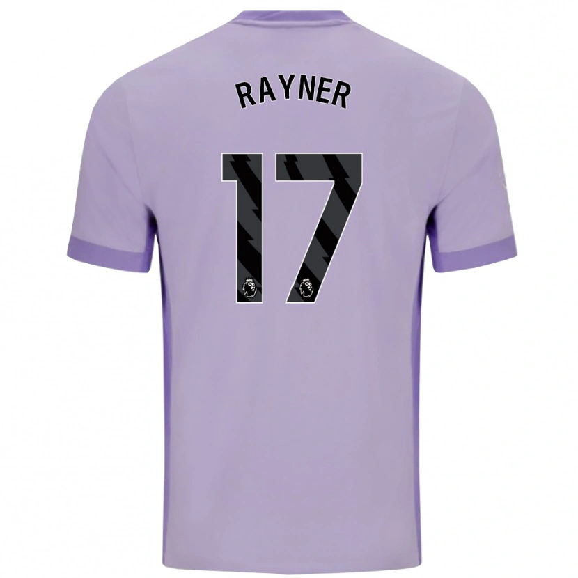 Danxen Niño Camiseta Bex Rayner #17 Morado Taro Blanco 2ª Equipación 2025/26 La Camisa México