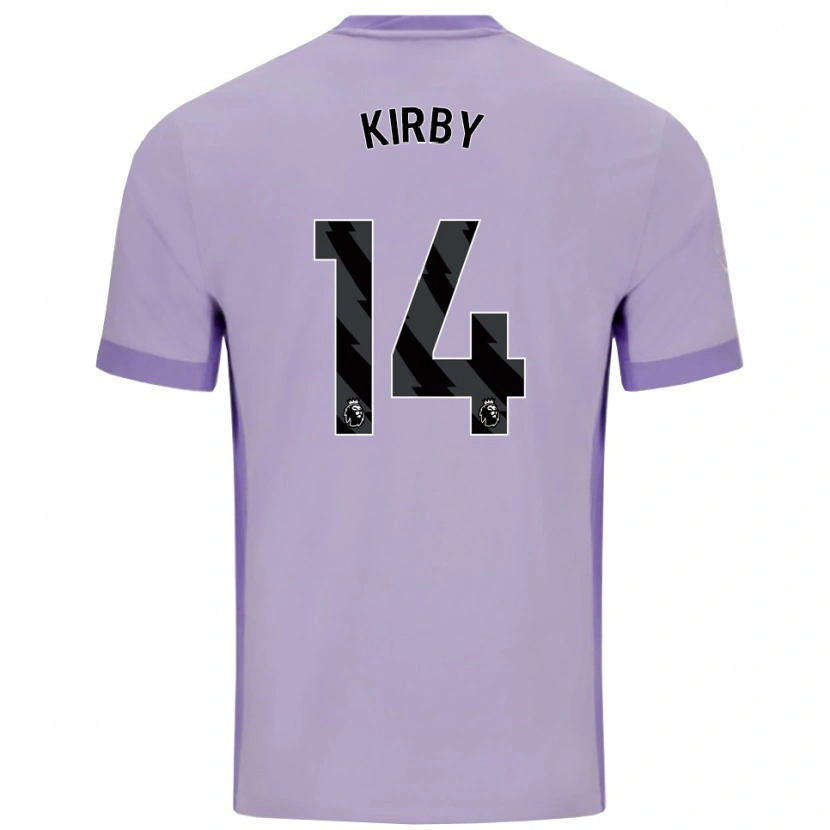 Danxen Niño Camiseta Fran Kirby #14 Morado Taro Blanco 2ª Equipación 2025/26 La Camisa México