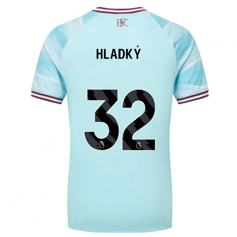 Danxen Niño Camiseta Vaclav Hladky #32 Celeste Borgoña 2ª Equipación 2025/26 La Camisa México