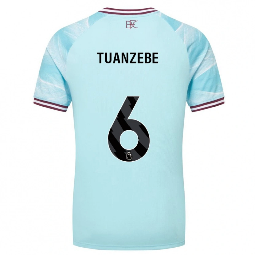 Danxen Niño Camiseta Axel Tuanzebe #6 Celeste Borgoña 2ª Equipación 2025/26 La Camisa México