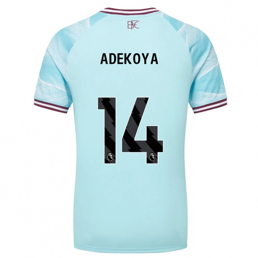 Danxen Niño Camiseta Noah Adekoya #14 Celeste Borgoña 2ª Equipación 2025/26 La Camisa México