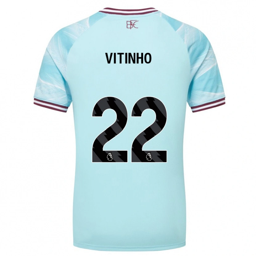 Danxen Niño Camiseta Vitinho #22 Celeste Borgoña 2ª Equipación 2025/26 La Camisa México