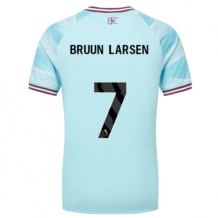 Danxen Niño Camiseta Jacob Bruun Larsen #7 Celeste Borgoña 2ª Equipación 2025/26 La Camisa México
