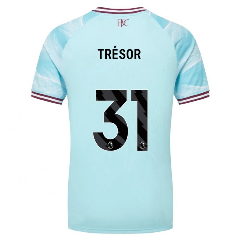 Danxen Niño Camiseta Mike Trésor #31 Celeste Borgoña 2ª Equipación 2025/26 La Camisa México