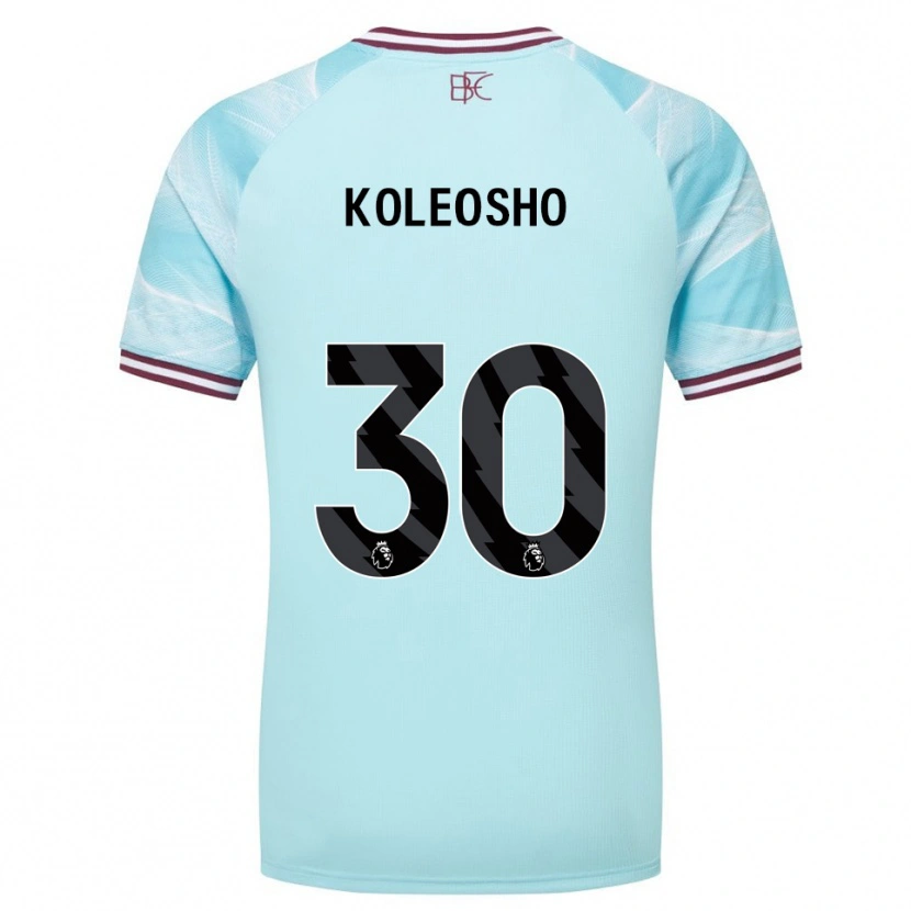 Danxen Niño Camiseta Luca Koleosho #30 Celeste Borgoña 2ª Equipación 2025/26 La Camisa México