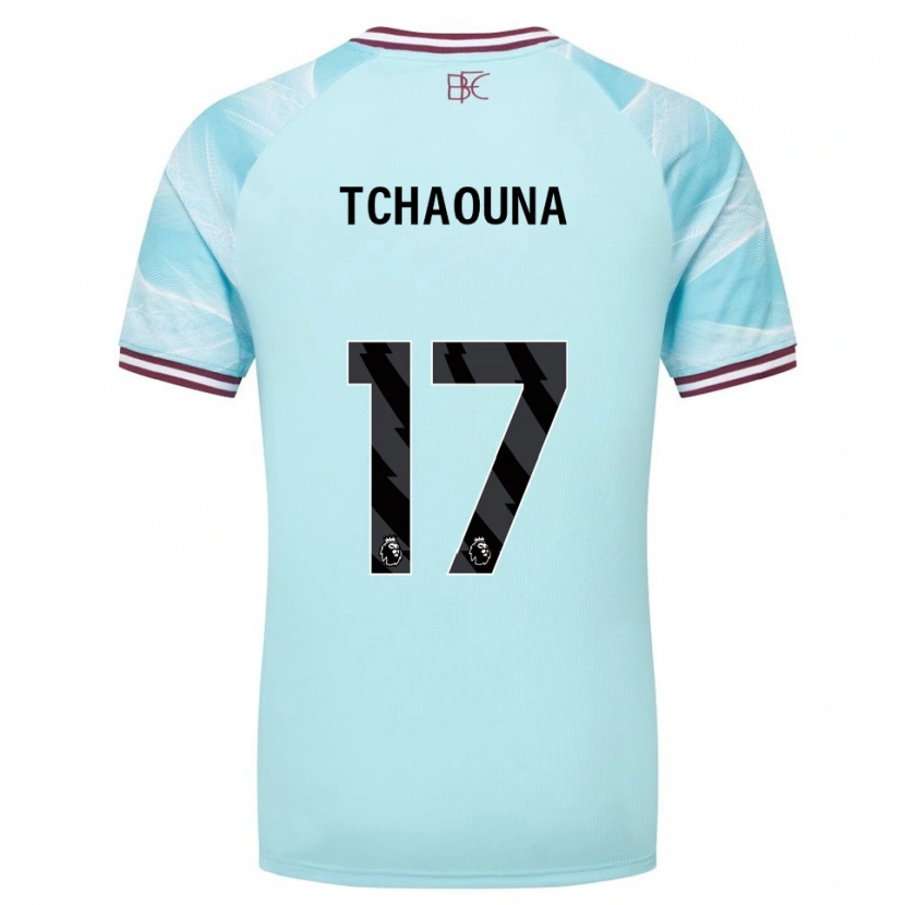 Danxen Niño Camiseta Loum Tchaouna #17 Celeste Borgoña 2ª Equipación 2025/26 La Camisa México