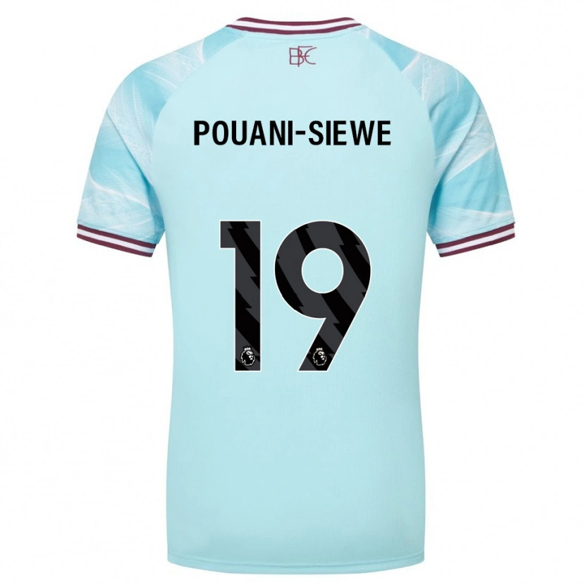 Danxen Niño Camiseta Brandon Pouani #19 Celeste Borgoña 2ª Equipación 2025/26 La Camisa México