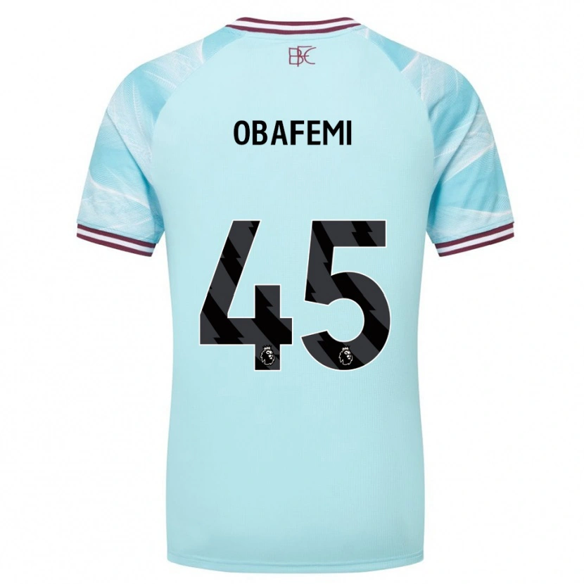 Danxen Niño Camiseta Michael Obafemi #45 Celeste Borgoña 2ª Equipación 2025/26 La Camisa México