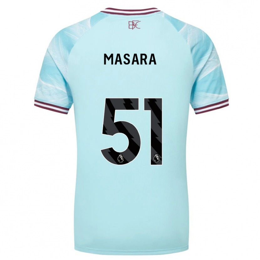 Danxen Niño Camiseta Vernon Masara #51 Celeste Borgoña 2ª Equipación 2025/26 La Camisa México