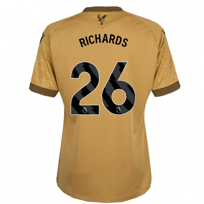 Danxen Niño Camiseta Chris Richards #26 Oro Negro 2ª Equipación 2025/26 La Camisa México