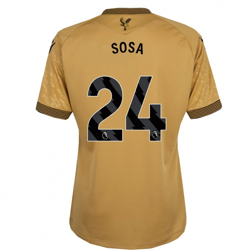 Danxen Niño Camiseta Borna Sosa #24 Oro Negro 2ª Equipación 2025/26 La Camisa México