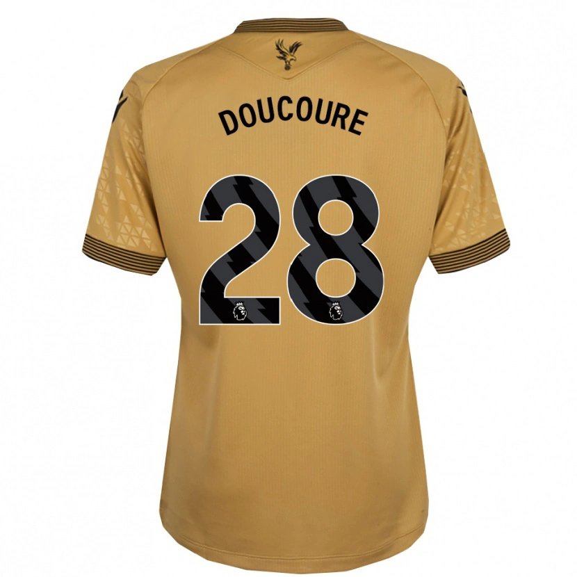 Danxen Niño Camiseta Cheick Doucouré #28 Oro Negro 2ª Equipación 2025/26 La Camisa México