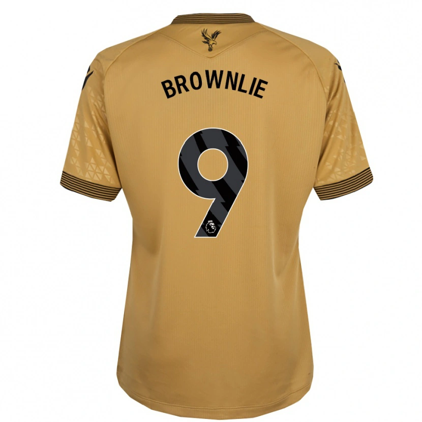 Danxen Niño Camiseta Rylan Brownlie #9 Oro Negro 2ª Equipación 2025/26 La Camisa México