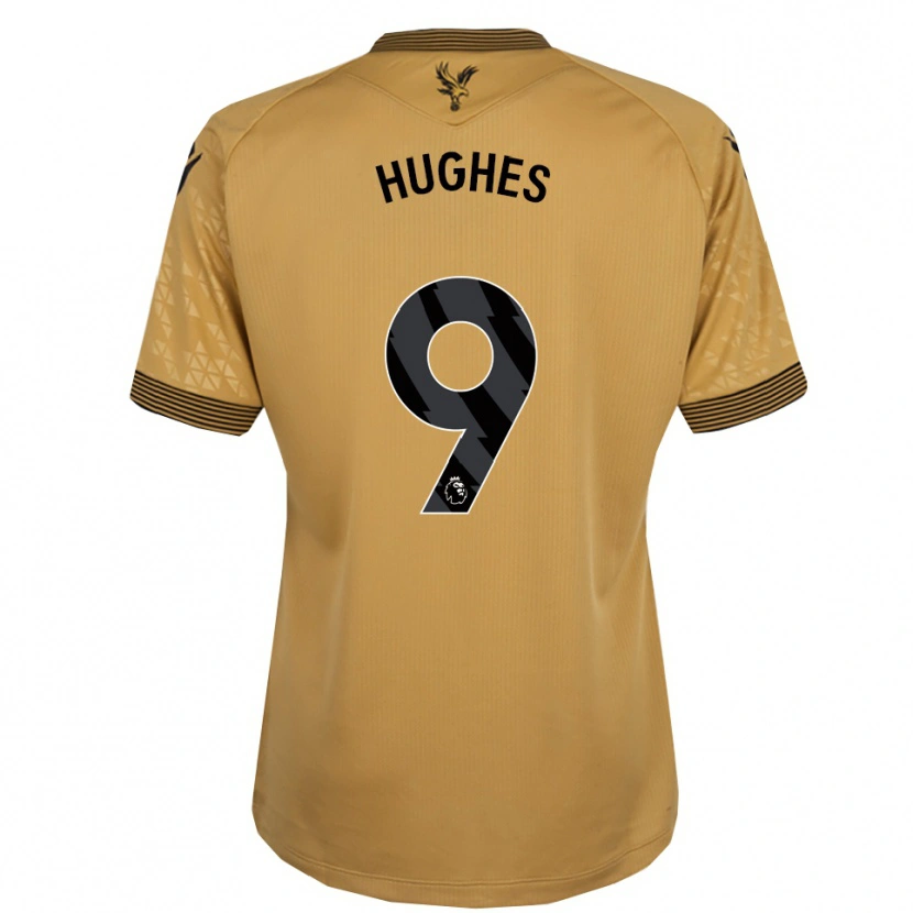 Danxen Niño Camiseta Elise Hughes #9 Oro Negro 2ª Equipación 2025/26 La Camisa México