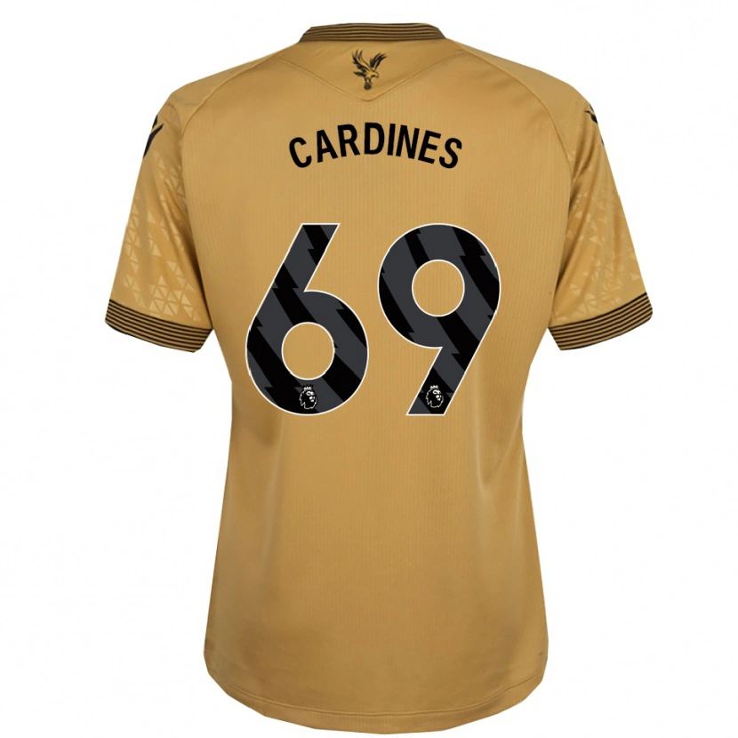 Danxen Niño Camiseta Rio Cardines #69 Oro Negro 2ª Equipación 2025/26 La Camisa México