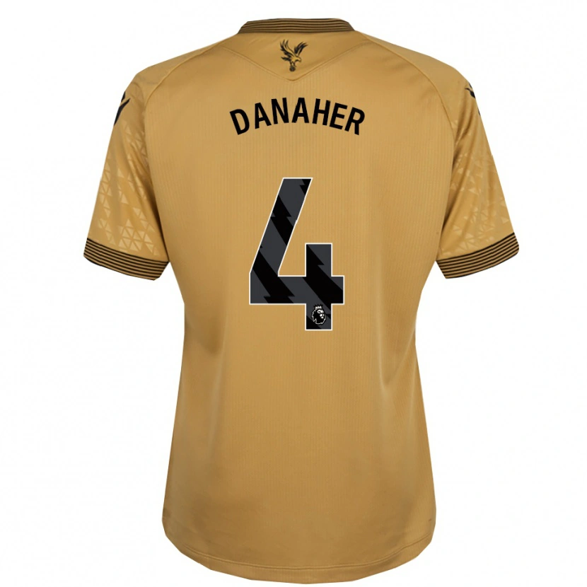 Danxen Niño Camiseta Euan Danaher #4 Oro Negro 2ª Equipación 2025/26 La Camisa México