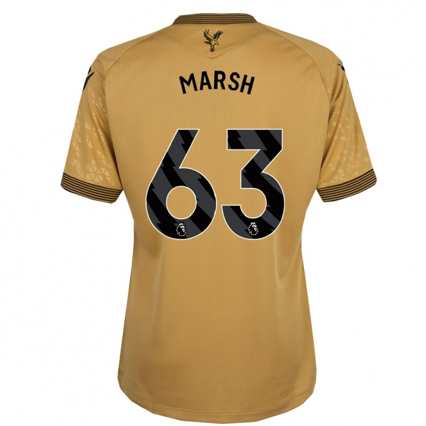 Danxen Niño Camiseta Zach Marsh #63 Oro Negro 2ª Equipación 2025/26 La Camisa México