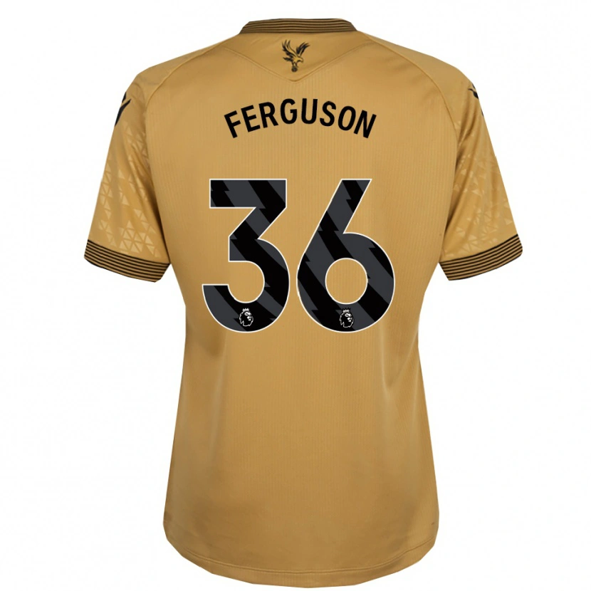 Danxen Niño Camiseta Nathan Ferguson #36 Oro Negro 2ª Equipación 2025/26 La Camisa México