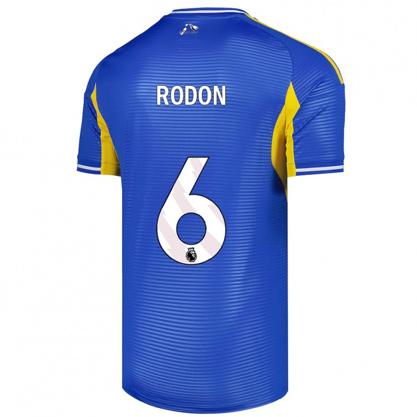 Danxen Niño Camiseta Joe Rodon #6 Azul Amarillo 2ª Equipación 2025/26 La Camisa México