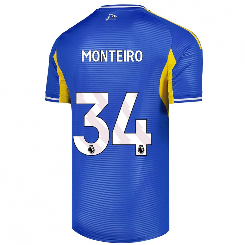 Danxen Niño Camiseta Diogo Monteiro #34 Azul Amarillo 2ª Equipación 2025/26 La Camisa México