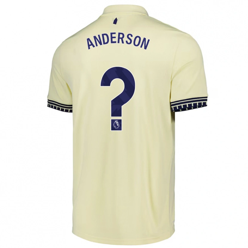 Danxen Niño Camiseta Joseph Anderson #0 Blanco Roto Negro 2ª Equipación 2025/26 La Camisa México