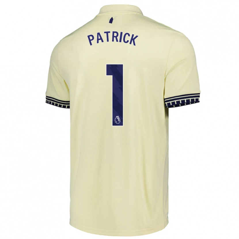 Danxen Niño Camiseta Seve Patrick #1 Blanco Roto Negro 2ª Equipación 2025/26 La Camisa México