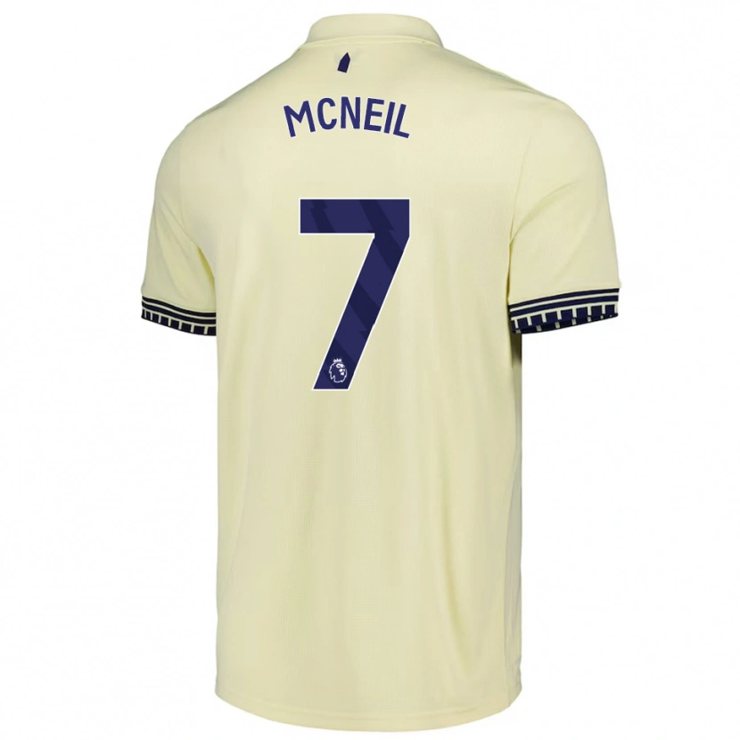 Danxen Niño Camiseta Dwight Mcneil #7 Blanco Roto Negro 2ª Equipación 2025/26 La Camisa México