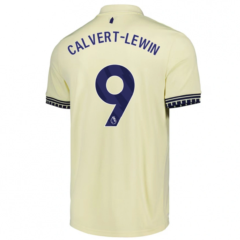 Danxen Niño Camiseta Dominic Calvert-Lewin #9 Blanco Roto Negro 2ª Equipación 2025/26 La Camisa México