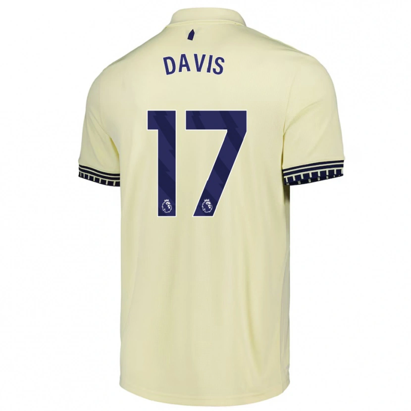 Danxen Niño Camiseta Luca Davis #17 Blanco Roto Negro 2ª Equipación 2025/26 La Camisa México