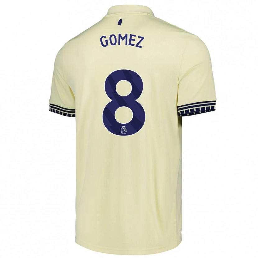 Danxen Niño Camiseta Francis Gomez #8 Blanco Roto Negro 2ª Equipación 2025/26 La Camisa México