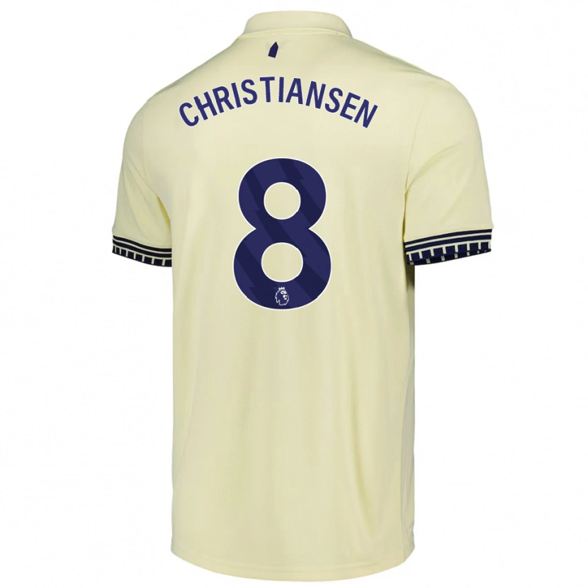 Danxen Niño Camiseta Izzy Christiansen #8 Blanco Roto Negro 2ª Equipación 2025/26 La Camisa México