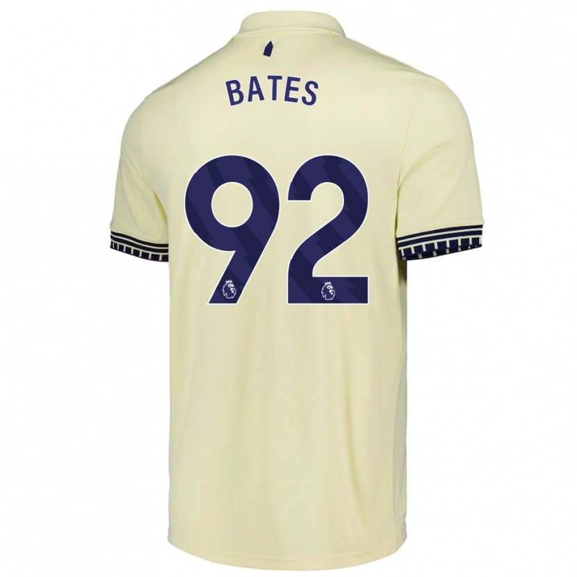 Danxen Niño Camiseta Callum Bates #92 Blanco Roto Negro 2ª Equipación 2025/26 La Camisa México