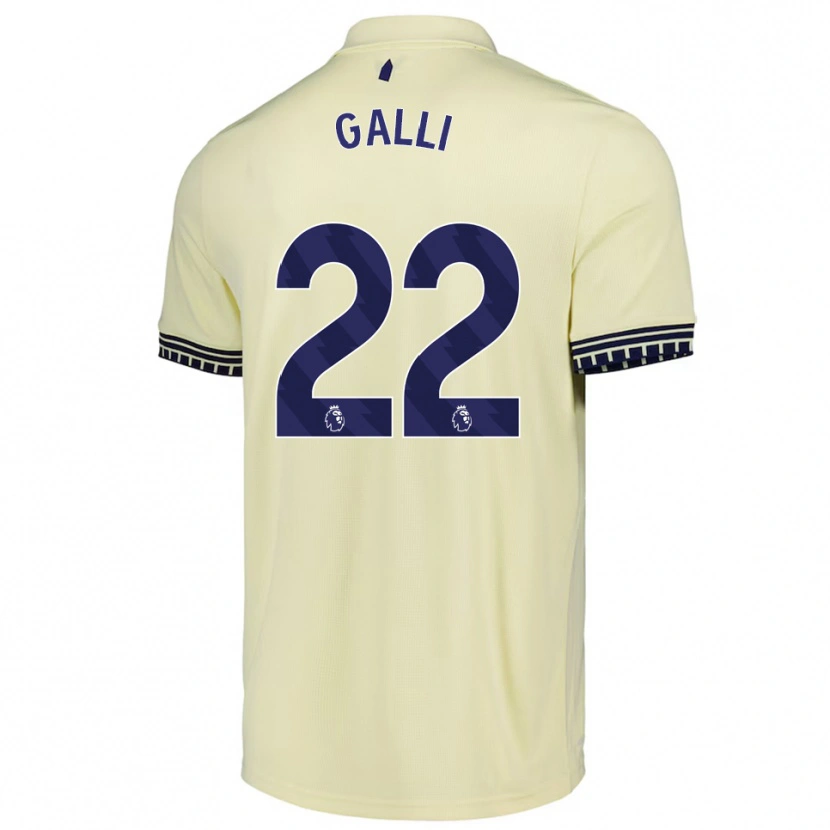 Danxen Niño Camiseta Aurora Galli #22 Blanco Roto Negro 2ª Equipación 2025/26 La Camisa México