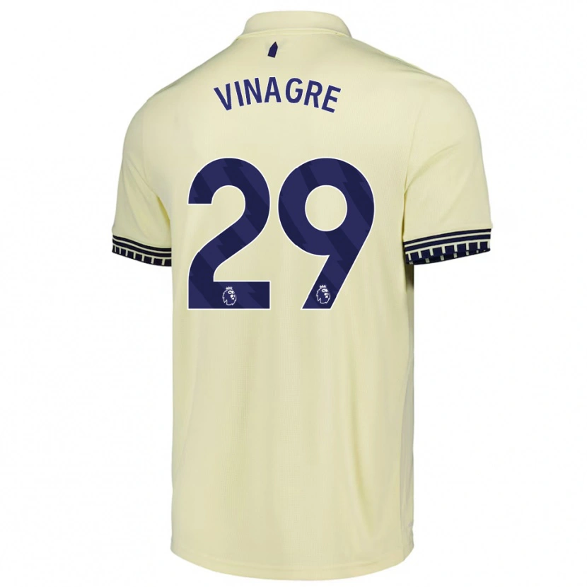 Danxen Niño Camiseta Ruben Vinagre #29 Blanco Roto Negro 2ª Equipación 2025/26 La Camisa México