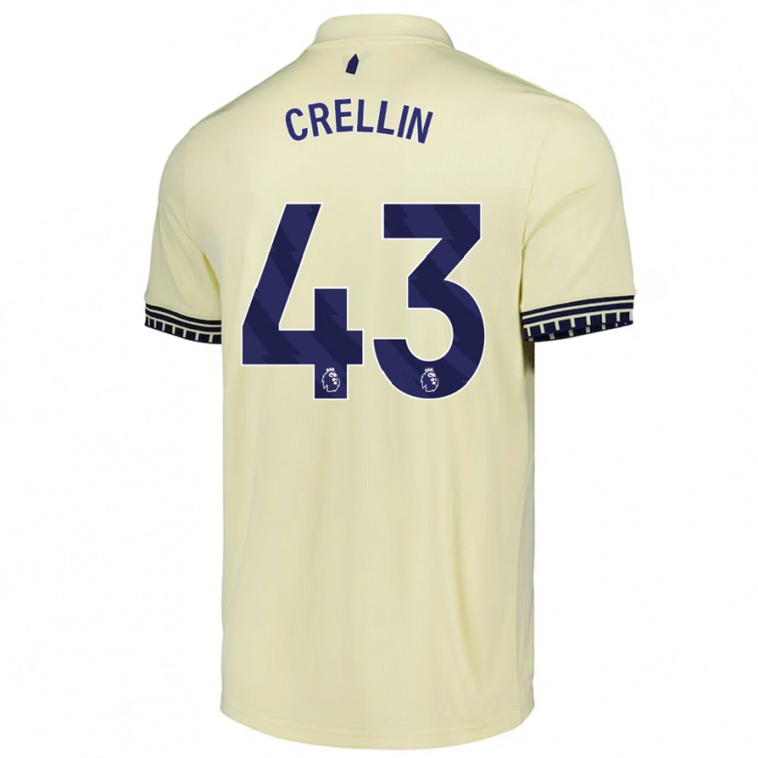 Danxen Niño Camiseta Billy Crellin #43 Blanco Roto Negro 2ª Equipación 2025/26 La Camisa México