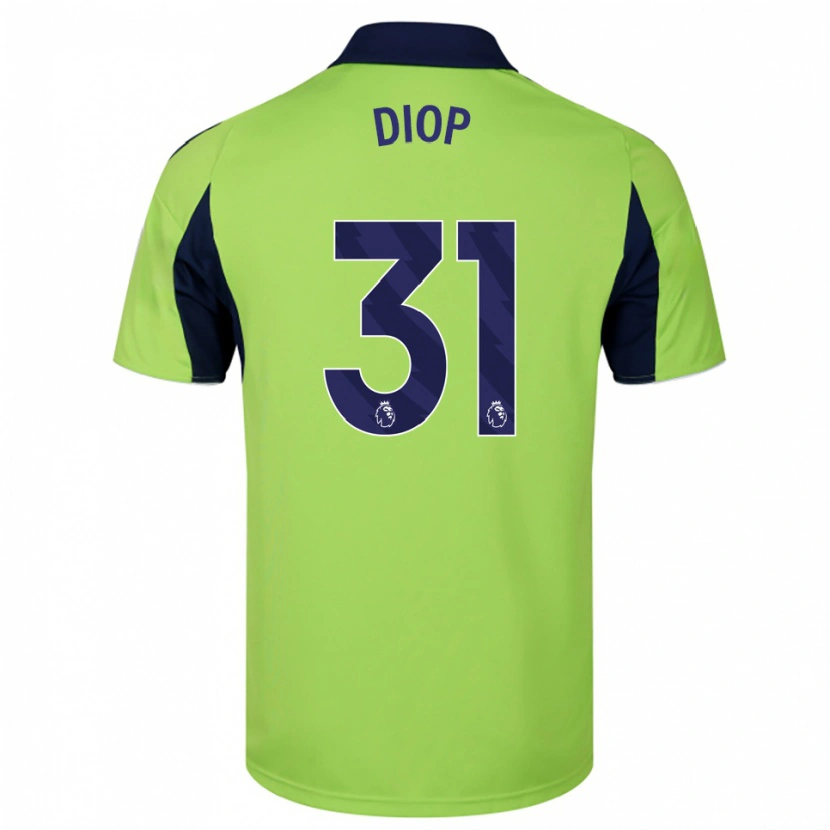 Danxen Niño Camiseta Issa Diop #31 Verde Marino Blanco 2ª Equipación 2025/26 La Camisa México