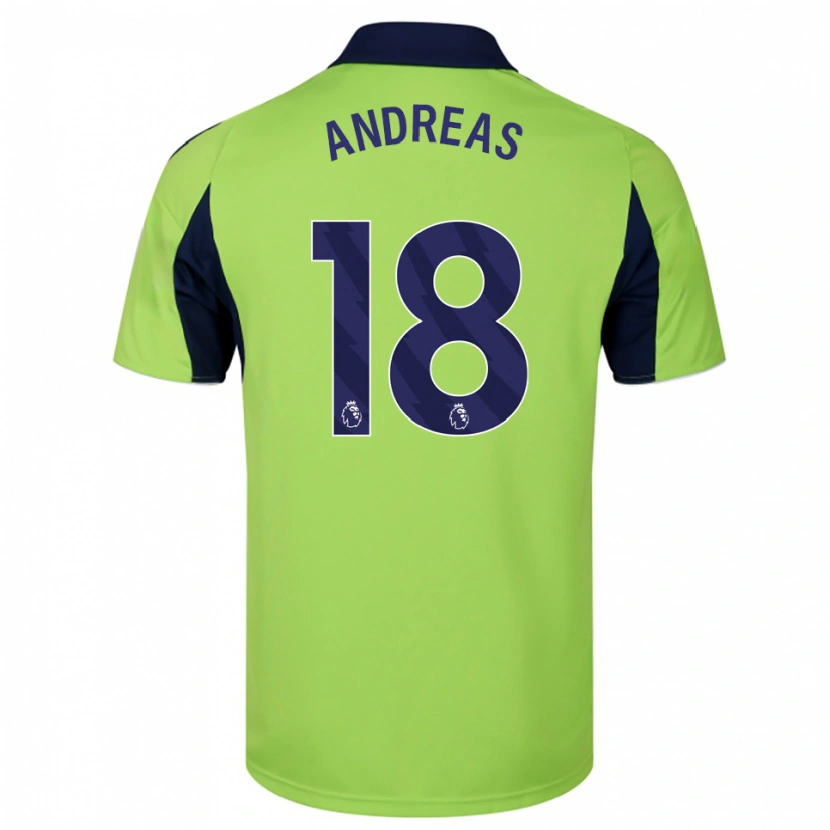 Danxen Niño Camiseta Andreas Pereira #18 Verde Marino Blanco 2ª Equipación 2025/26 La Camisa México