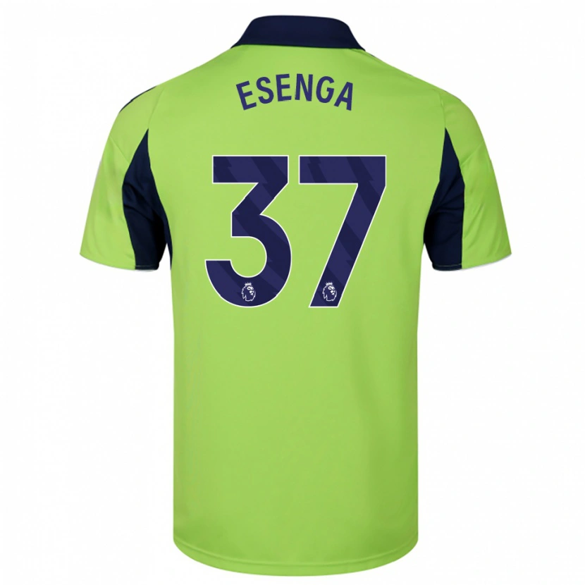 Danxen Niño Camiseta Jonathan Esenga #37 Verde Marino Blanco 2ª Equipación 2025/26 La Camisa México